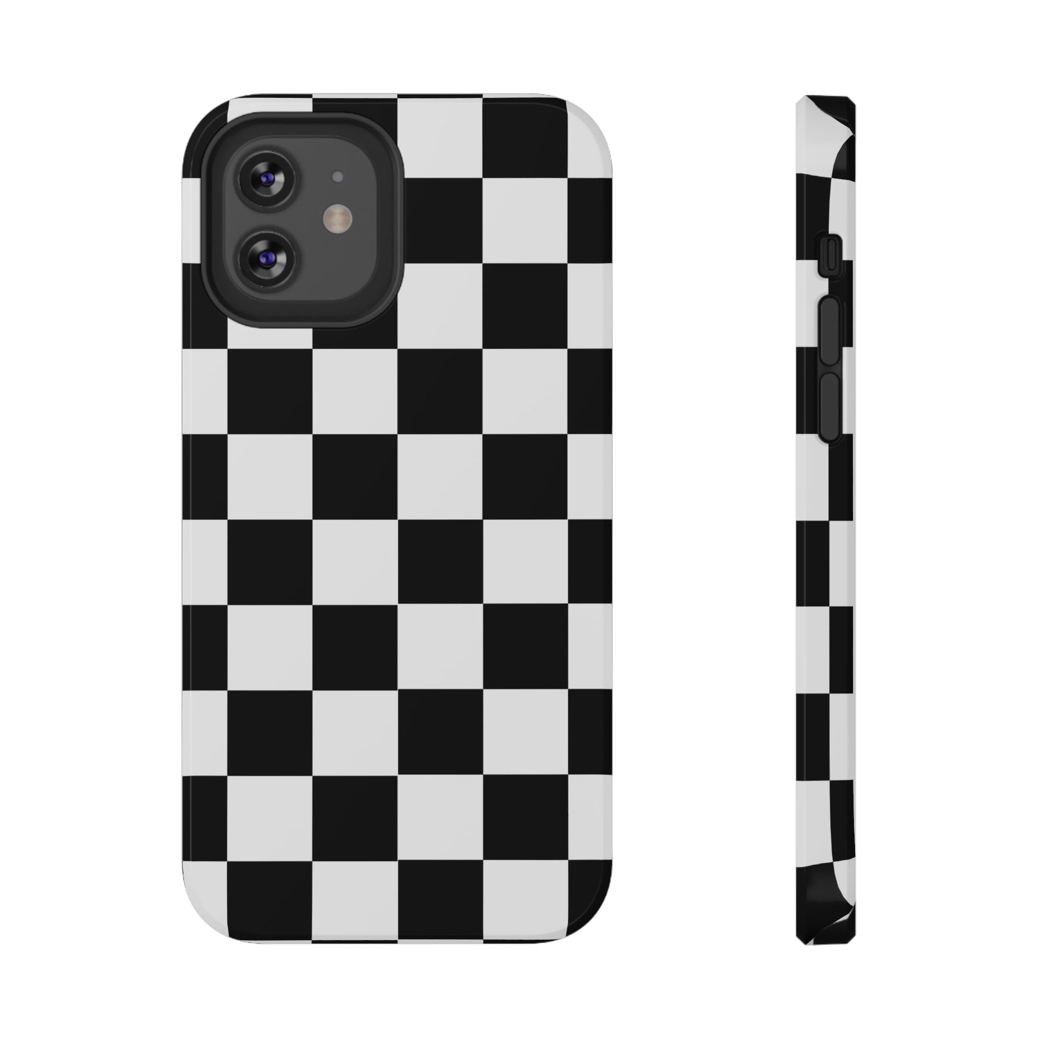 Black Grid Tough iPhone Case