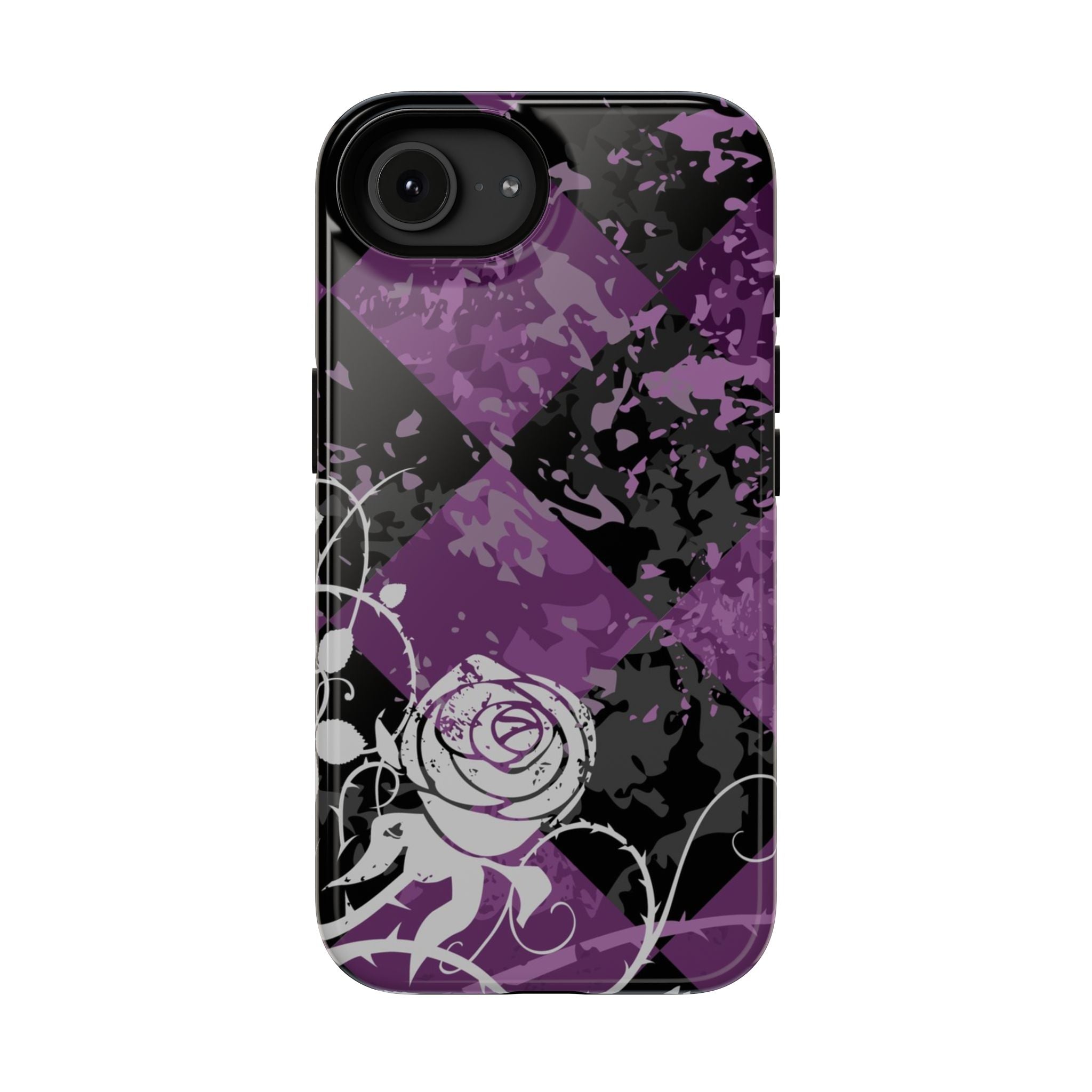 Checkered Rose Tough iPhone Case
