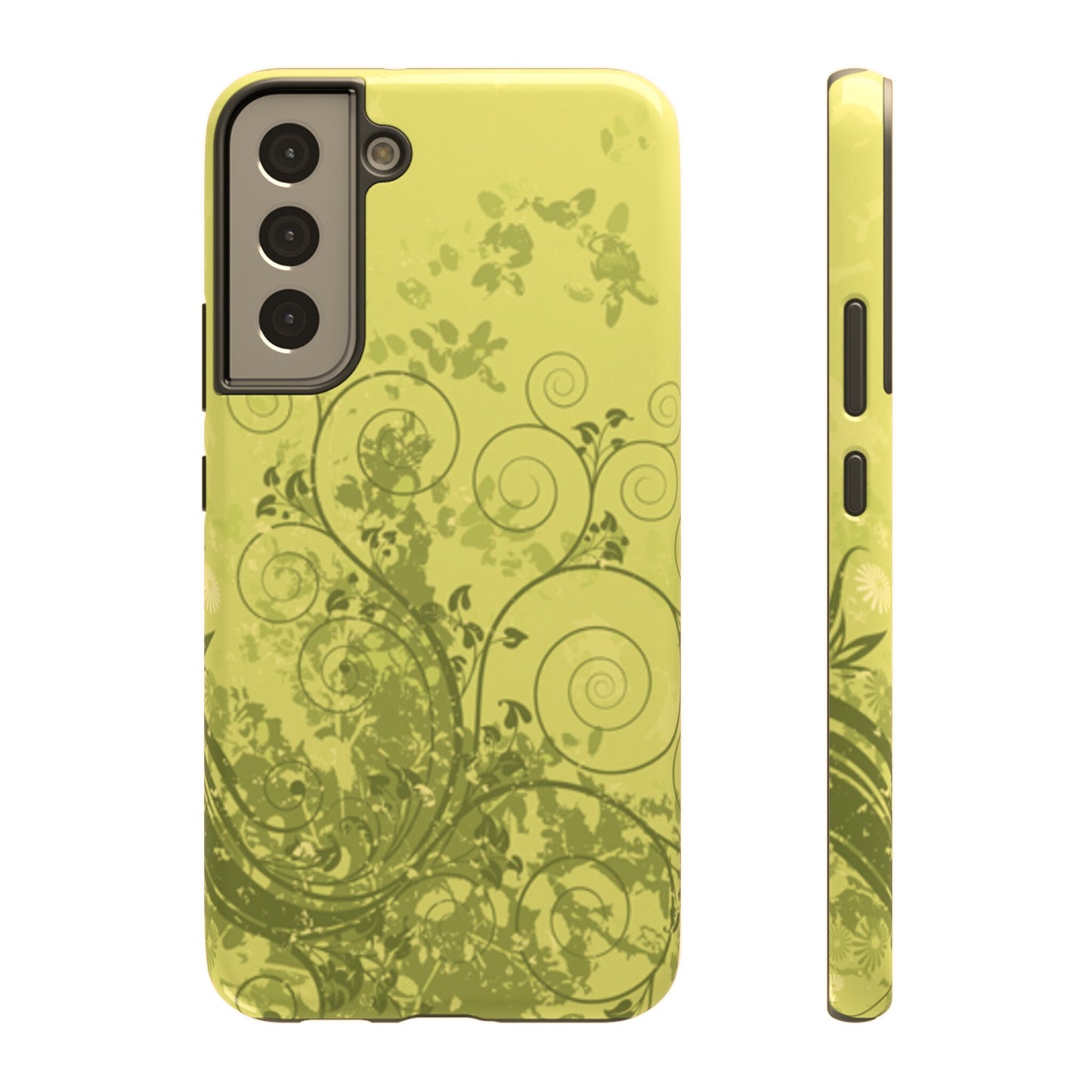 Green Bloom Tough Samsung Case