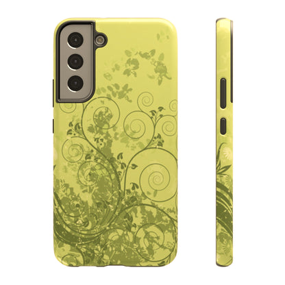 Green Bloom Tough Samsung Case