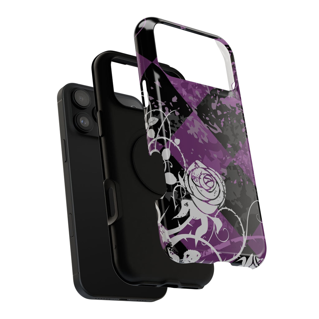 Checkered Rose Tough iPhone Case
