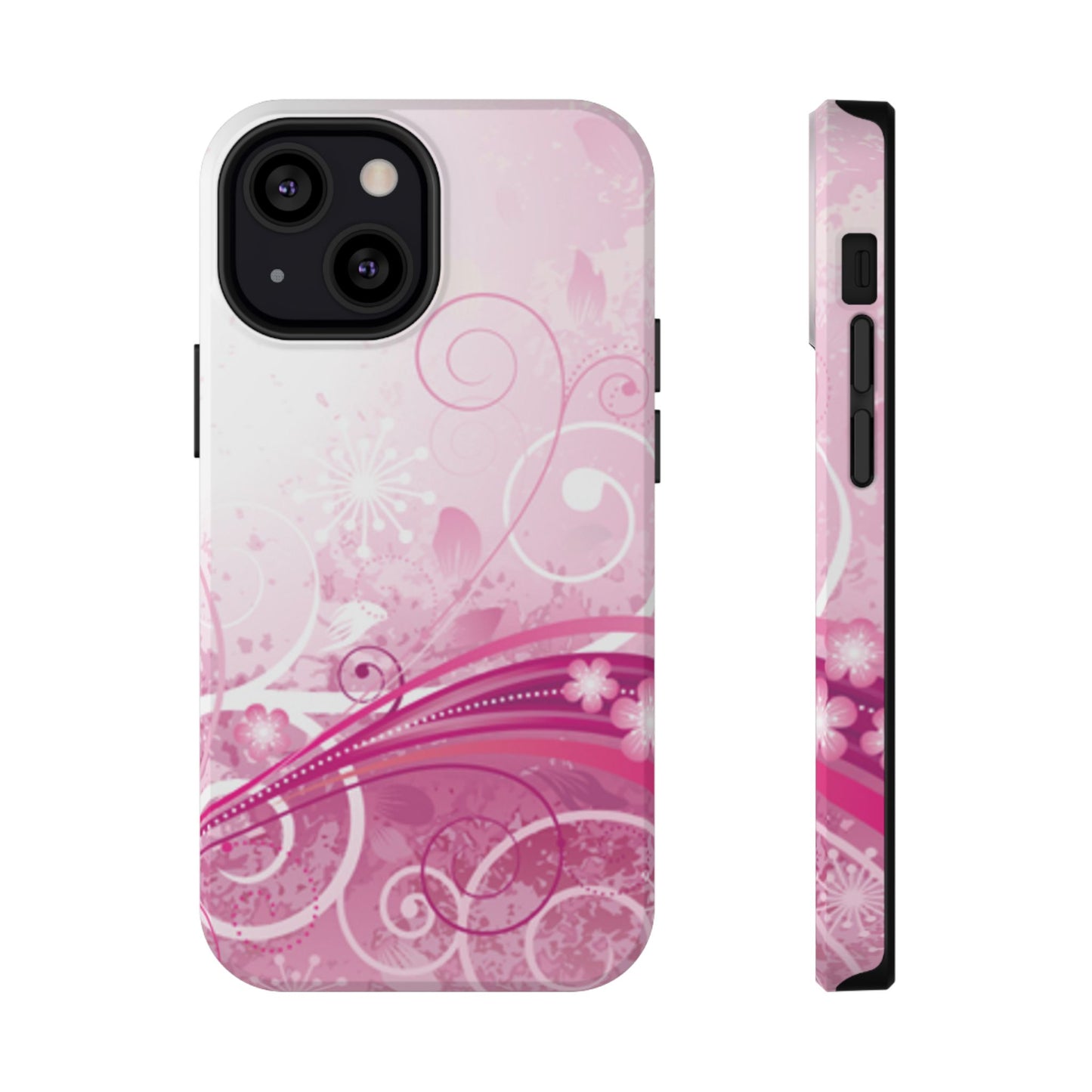 Pink Flowers Tough iPhone Case