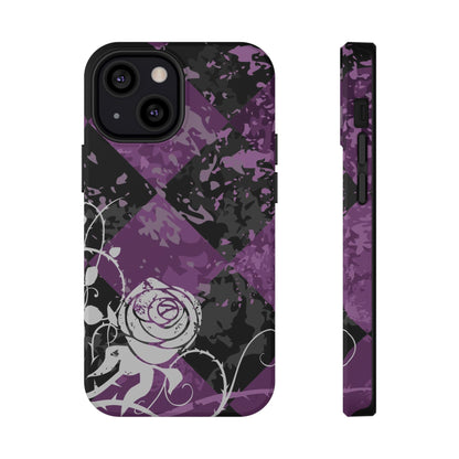 Checkered Rose Tough iPhone Case