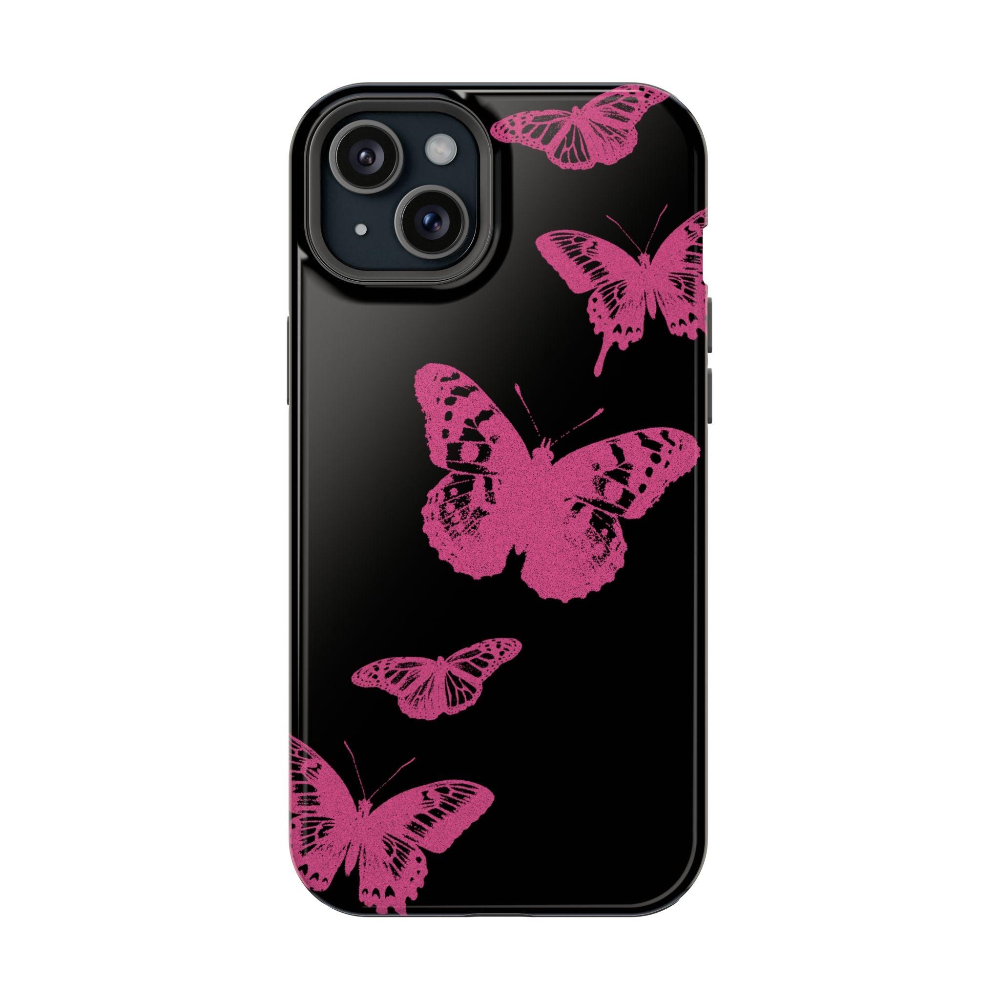 Pink Butterflies Tough iPhone Case