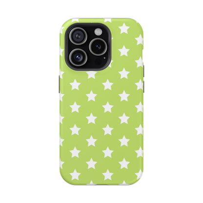 Green Stars MagSafe Tough iPhone Case