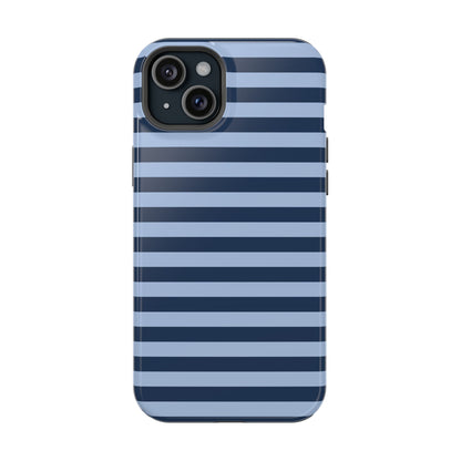 Blue Stripes MagSafe Tough iPhone Case