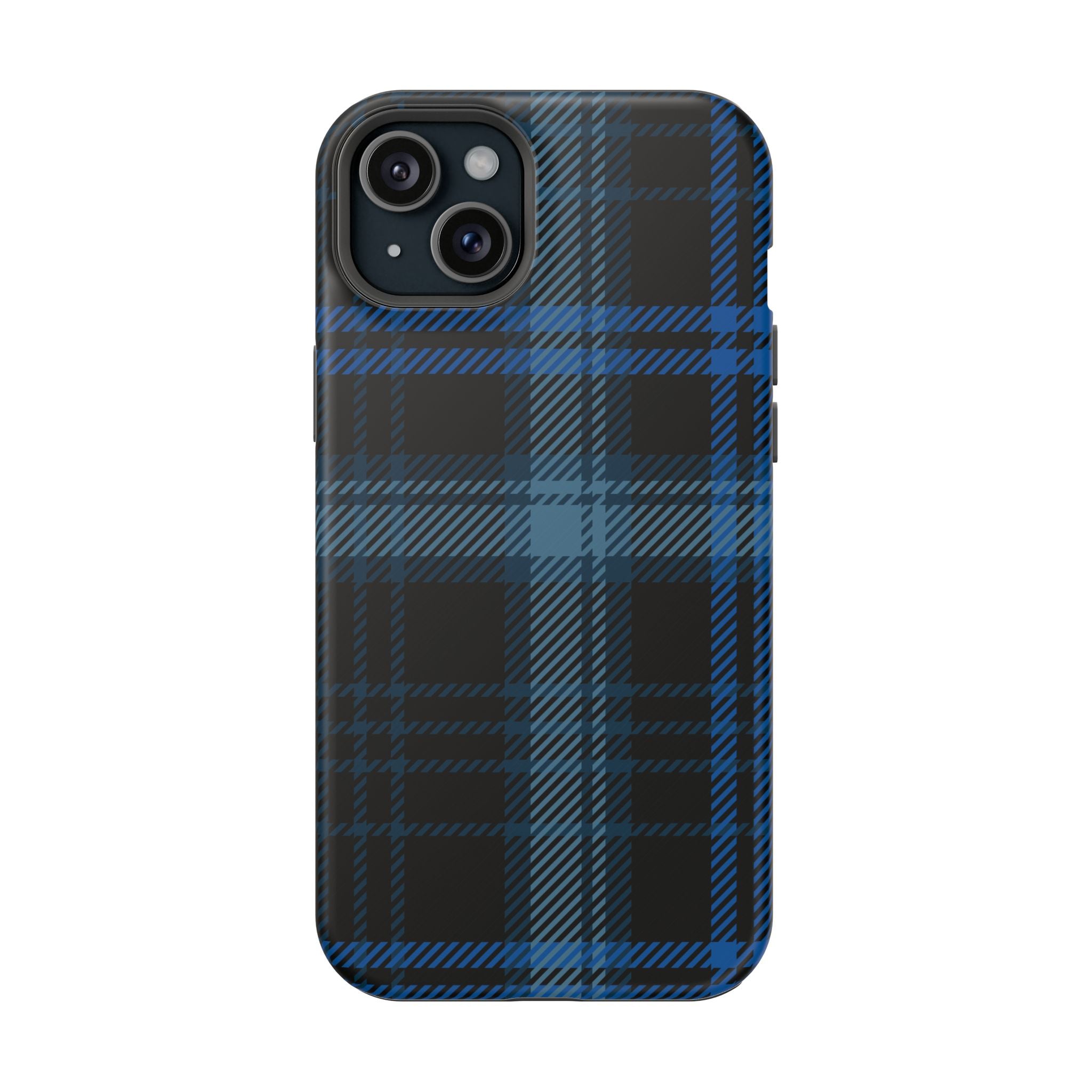 Blue Plaid Tough iPhone Case