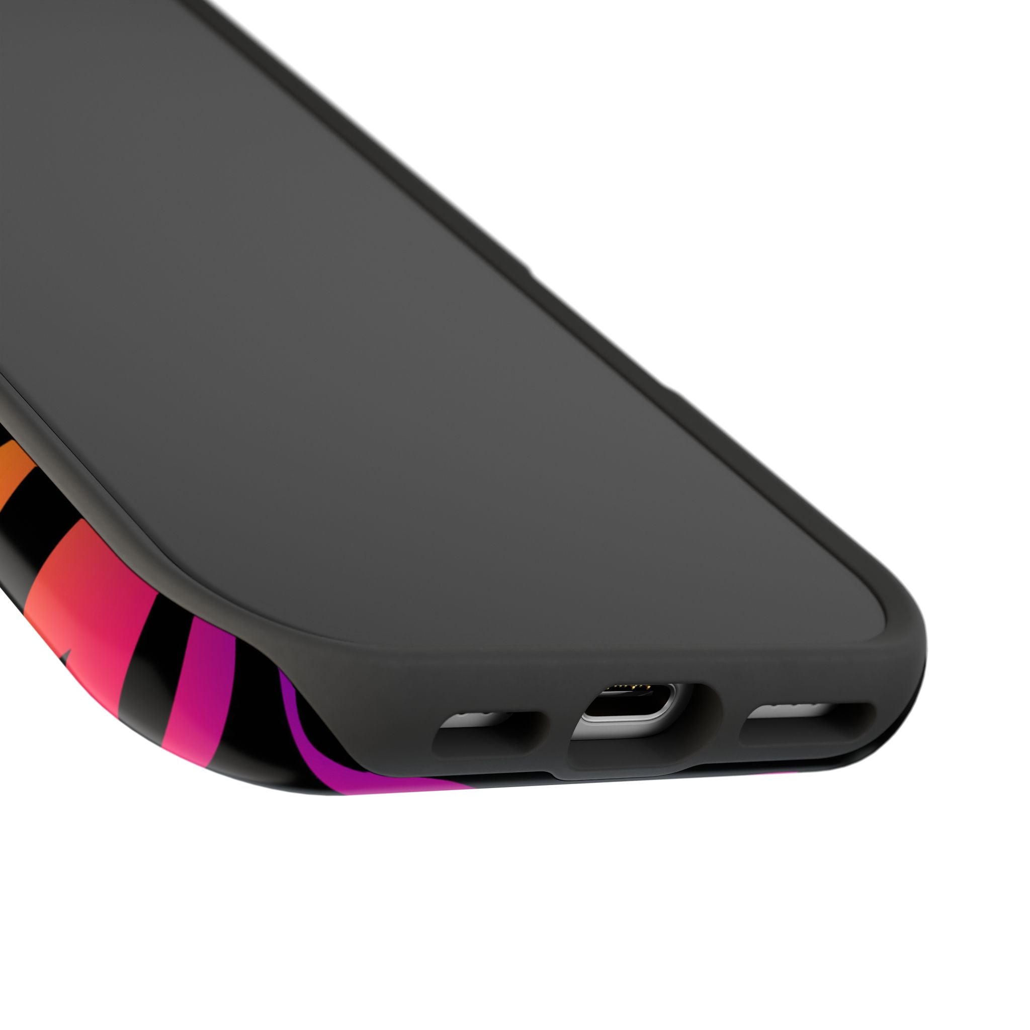Neon Stripes Tough iPhone Case