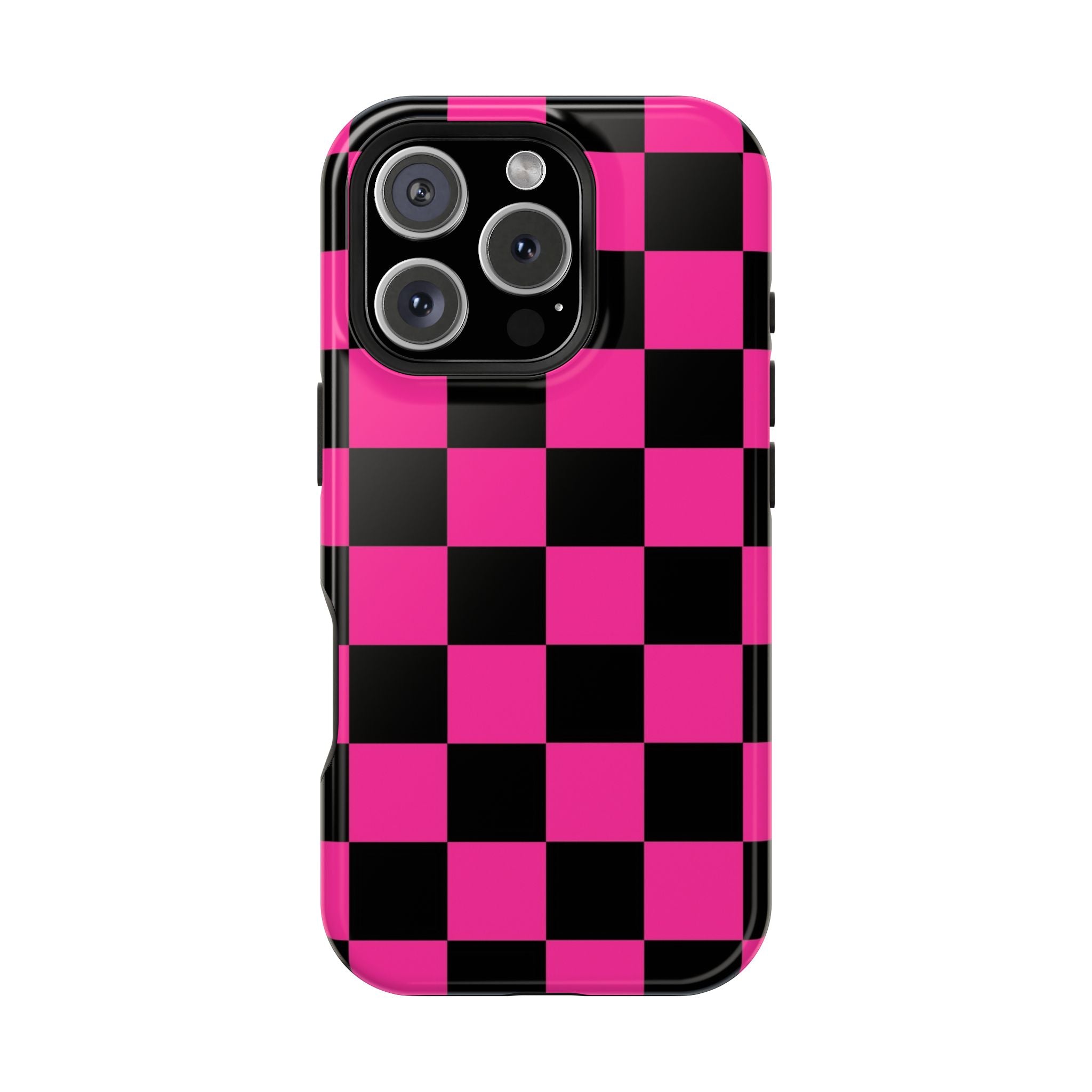 Pink Grid Tough iPhone Case