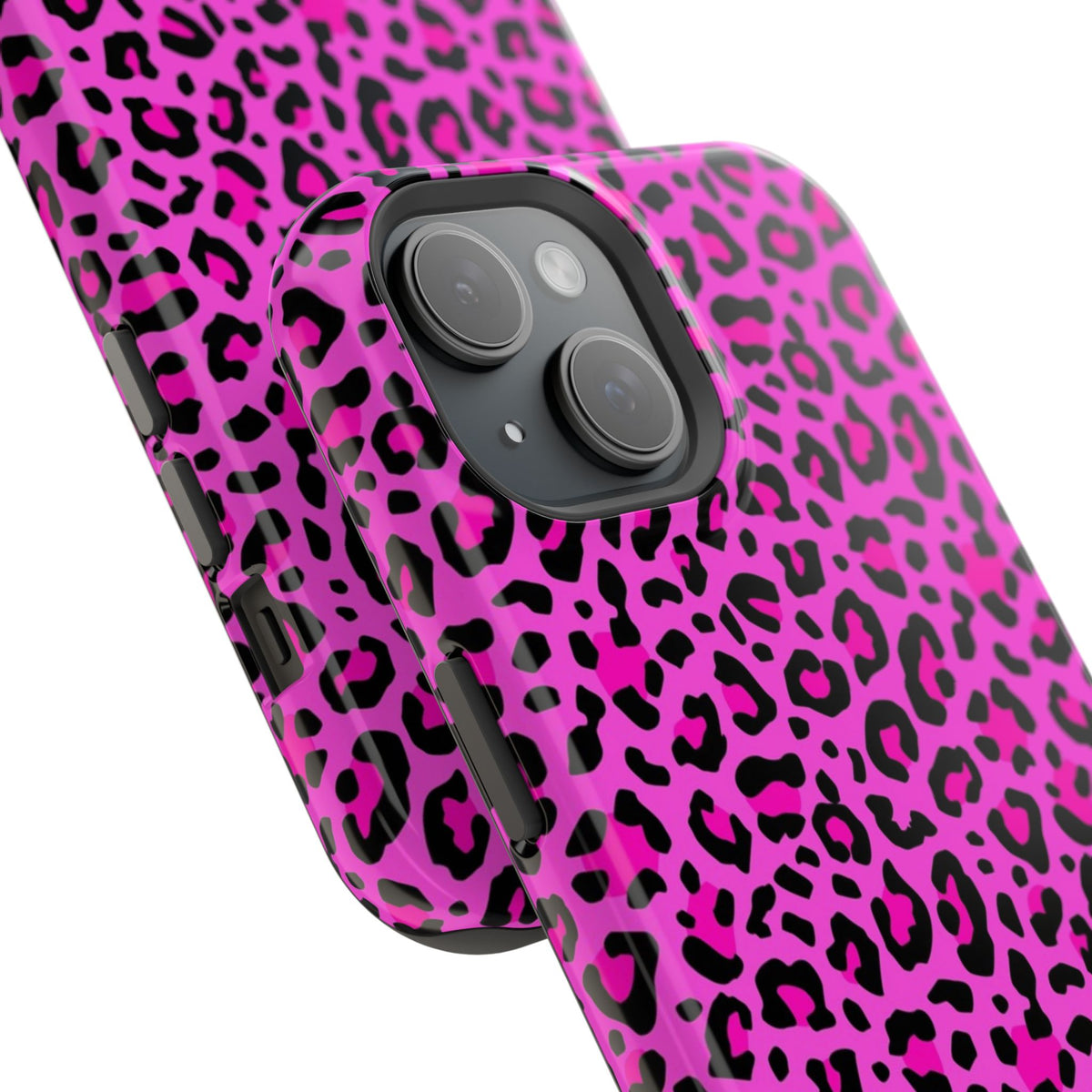 Pink Leopard MagSafe Tough iPhone Case