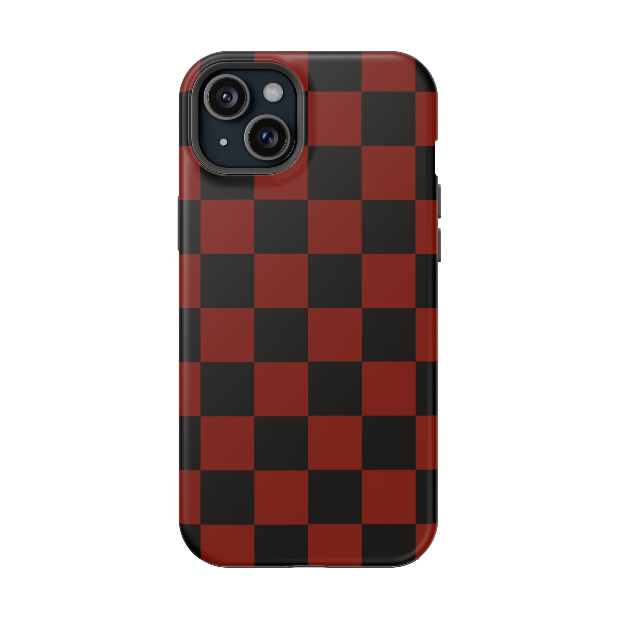 Red Grid Tough iPhone Case