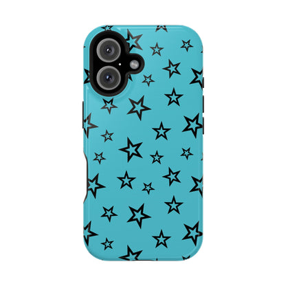 Turquoise Stars MagSafe Tough iPhone Case