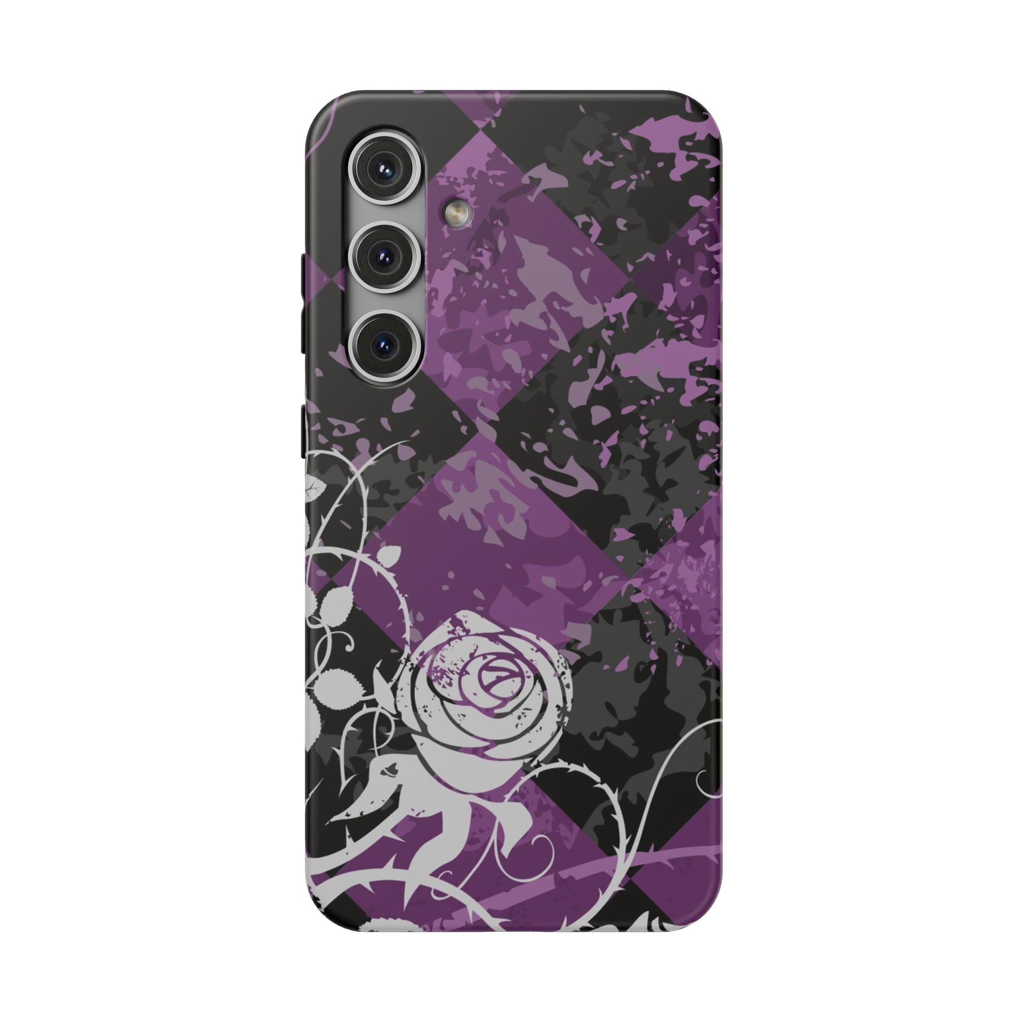 Checkered Rose Tough Samsung Case
