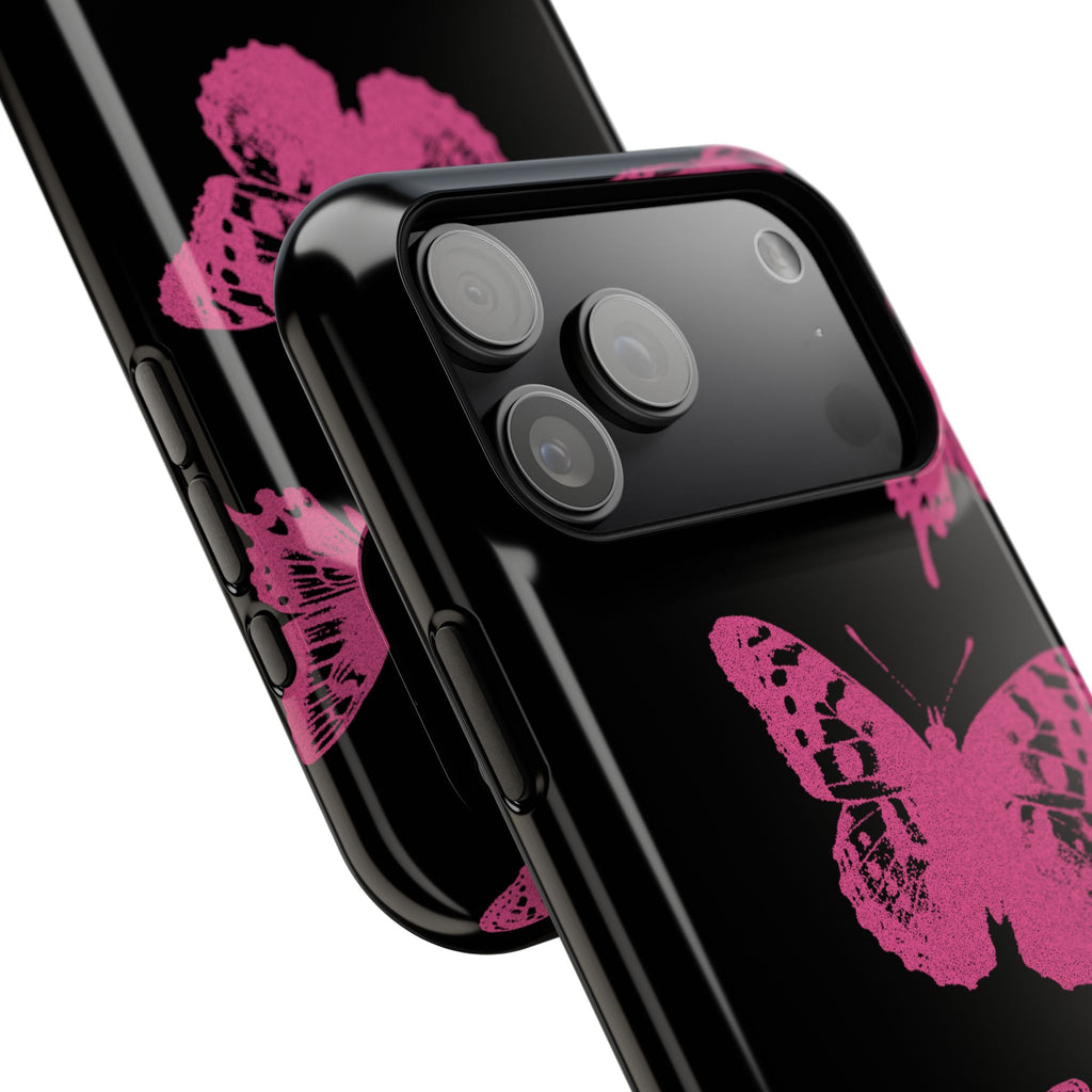 Pink Butterflies Tough iPhone Case