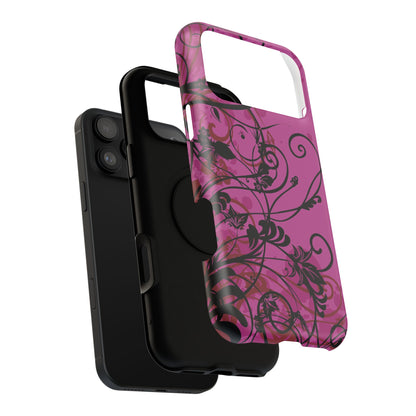 Midnight Petals Tough iPhone Case
