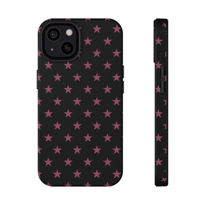 Burgundy Stars MagSafe Tough iPhone Case