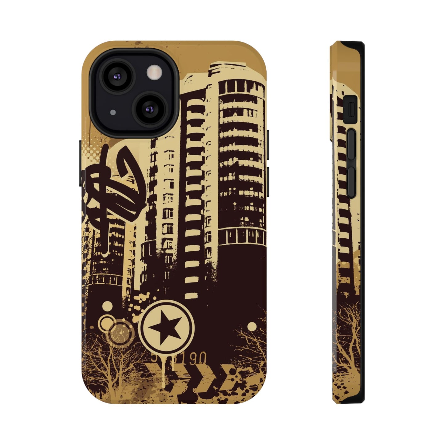 Brown City Tough iPhone Case