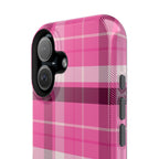 Pink Plaid Tough iPhone Case