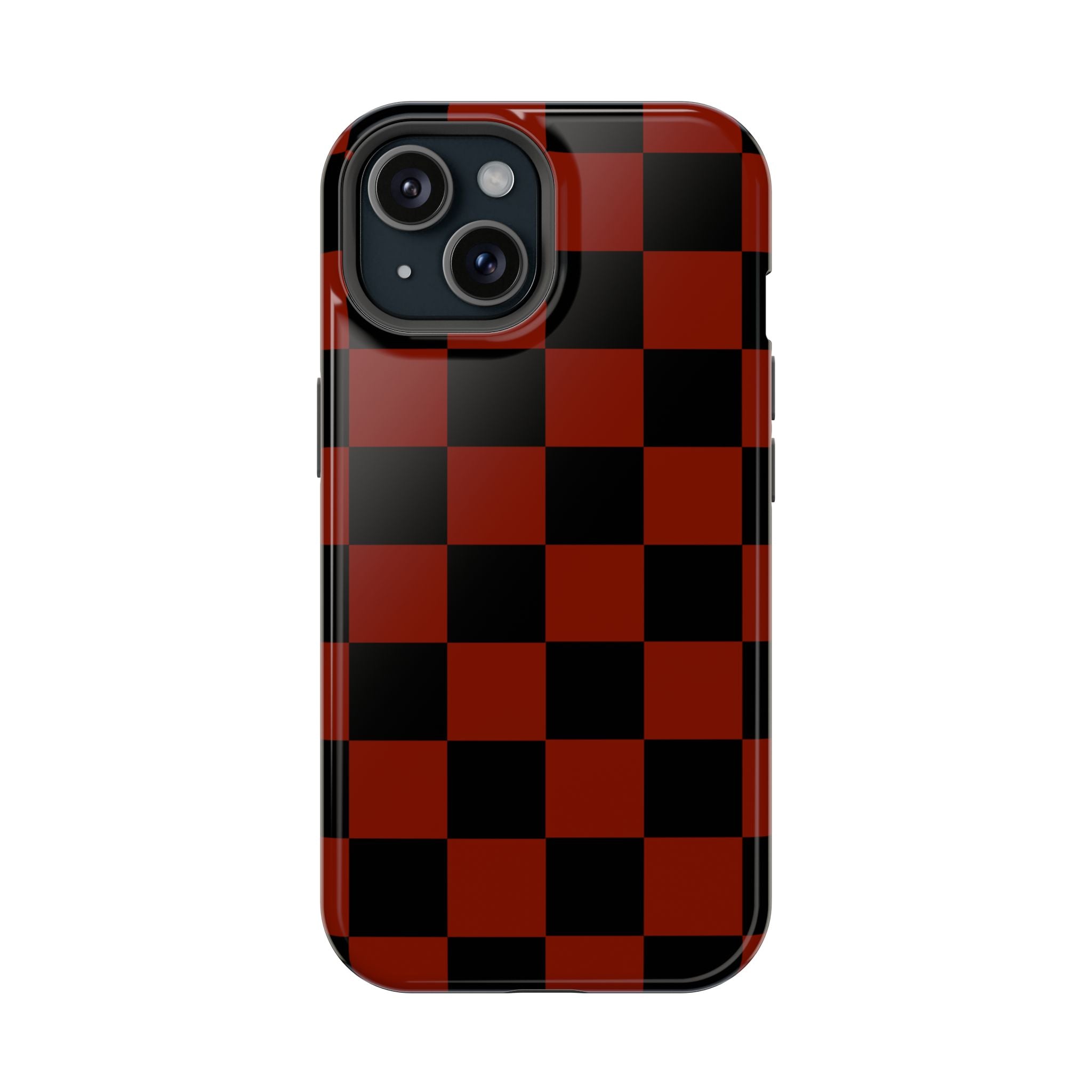 Red Grid Tough iPhone Case