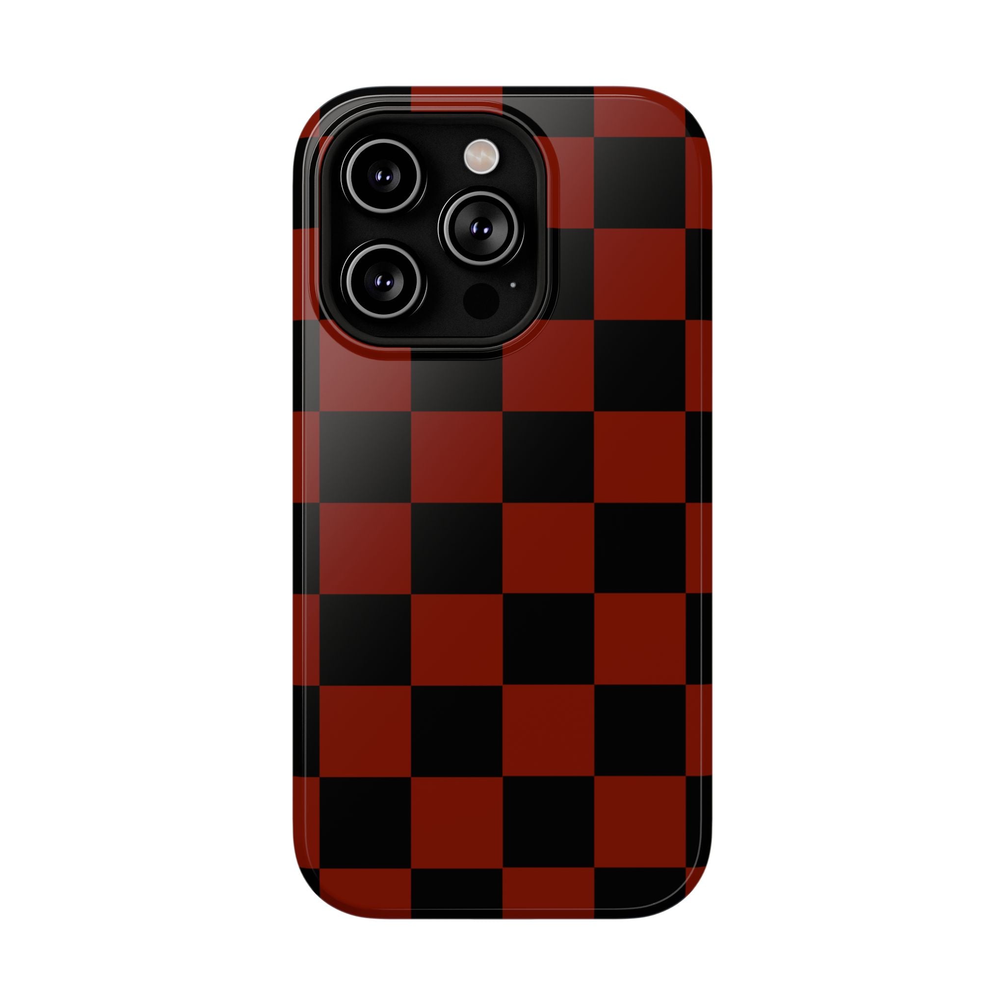 Red Grid Tough iPhone Case