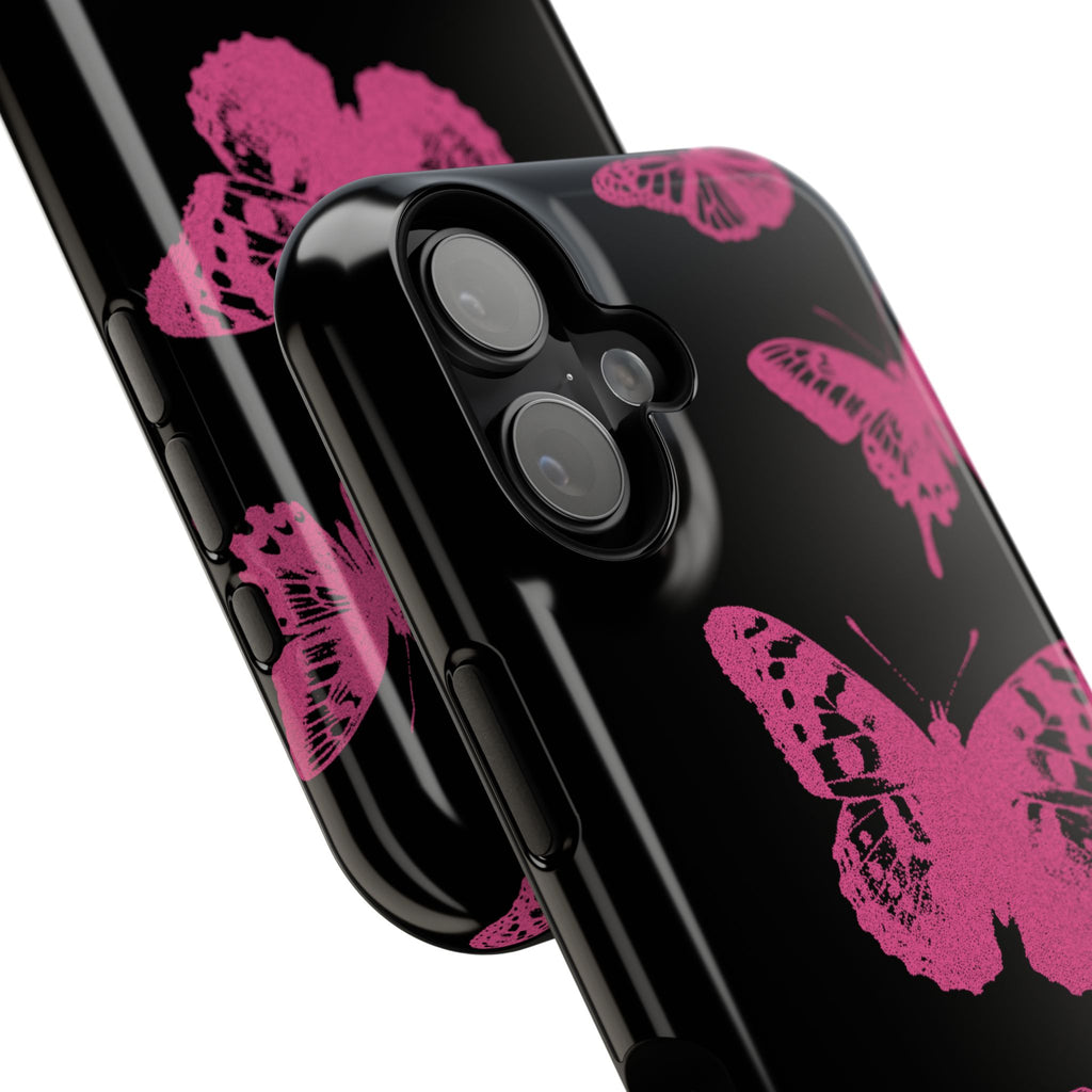 Pink Butterflies Tough iPhone Case