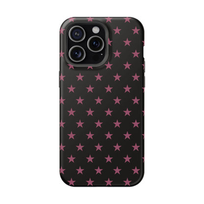 Burgundy Stars MagSafe Tough iPhone Case