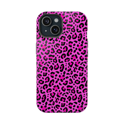 Pink Leopard MagSafe Tough iPhone Case