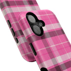 Pink Plaid Tough iPhone Case