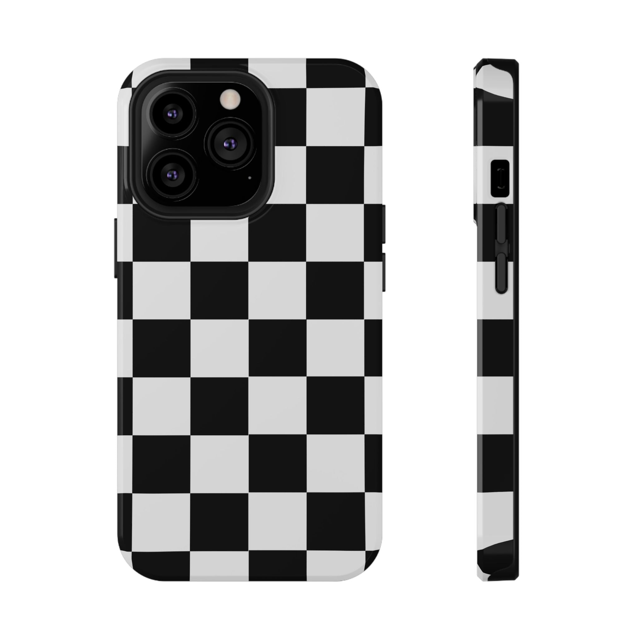 Black Grid Tough iPhone Case