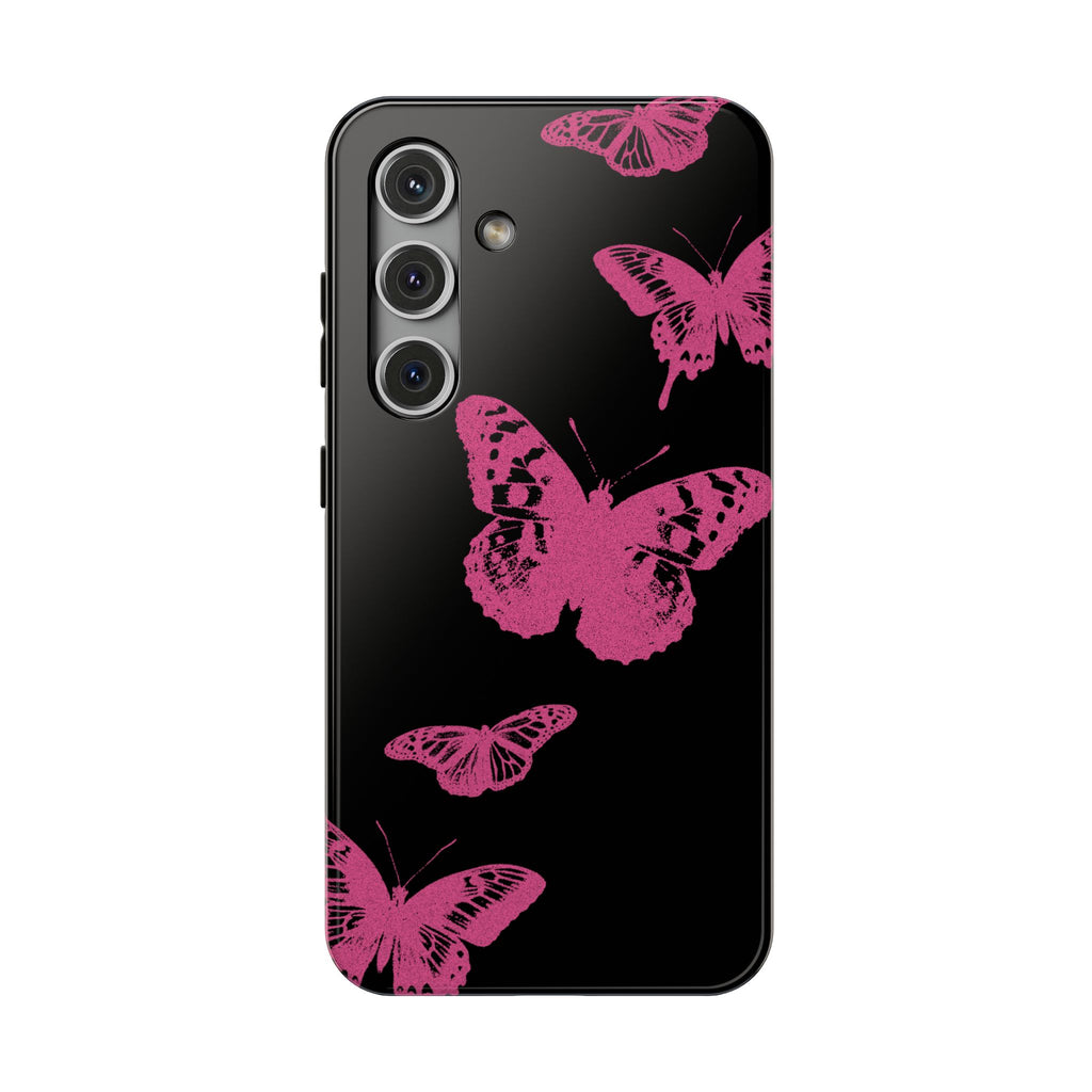 Pink Butterflies Tough Samsung Case