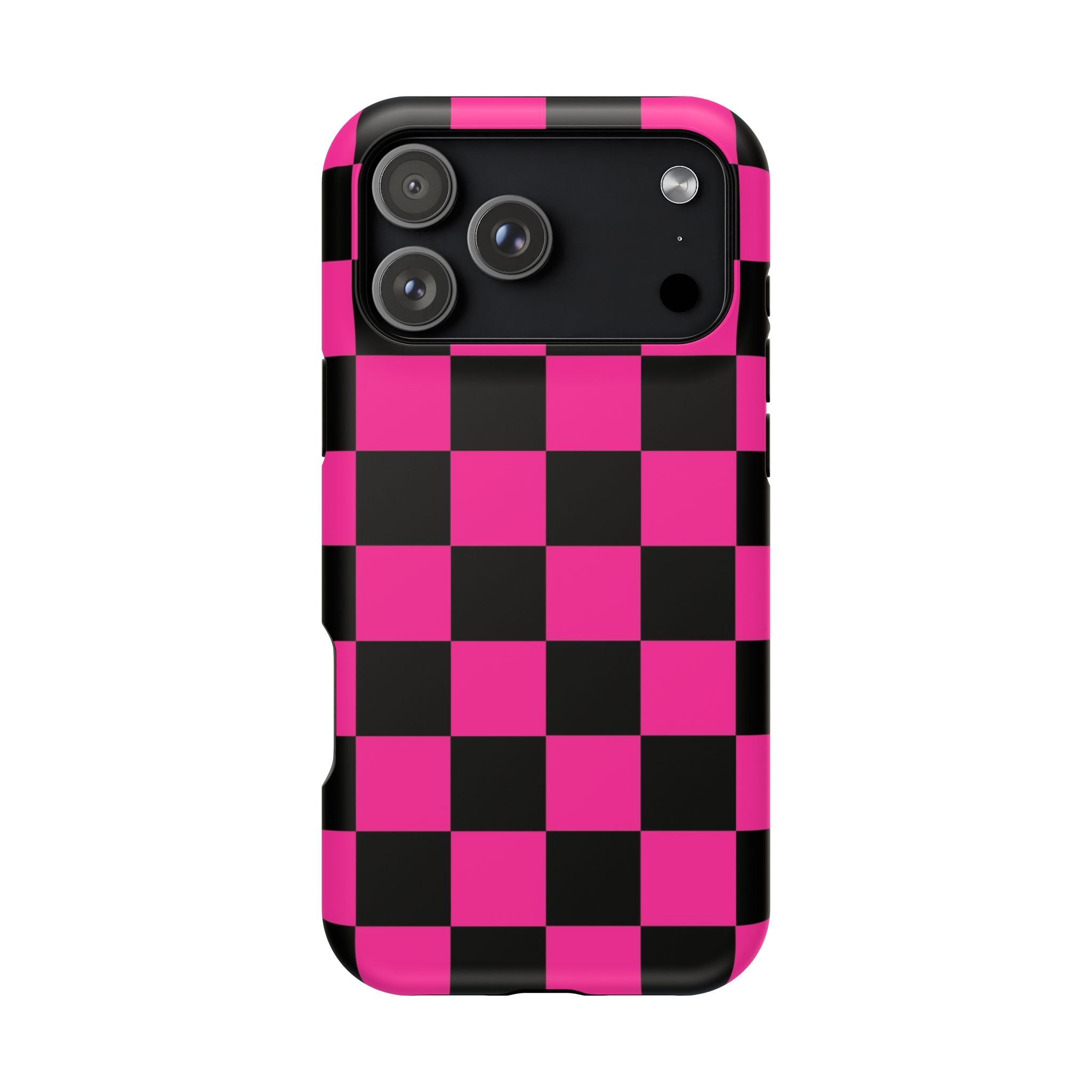 Pink Grid Tough iPhone Case