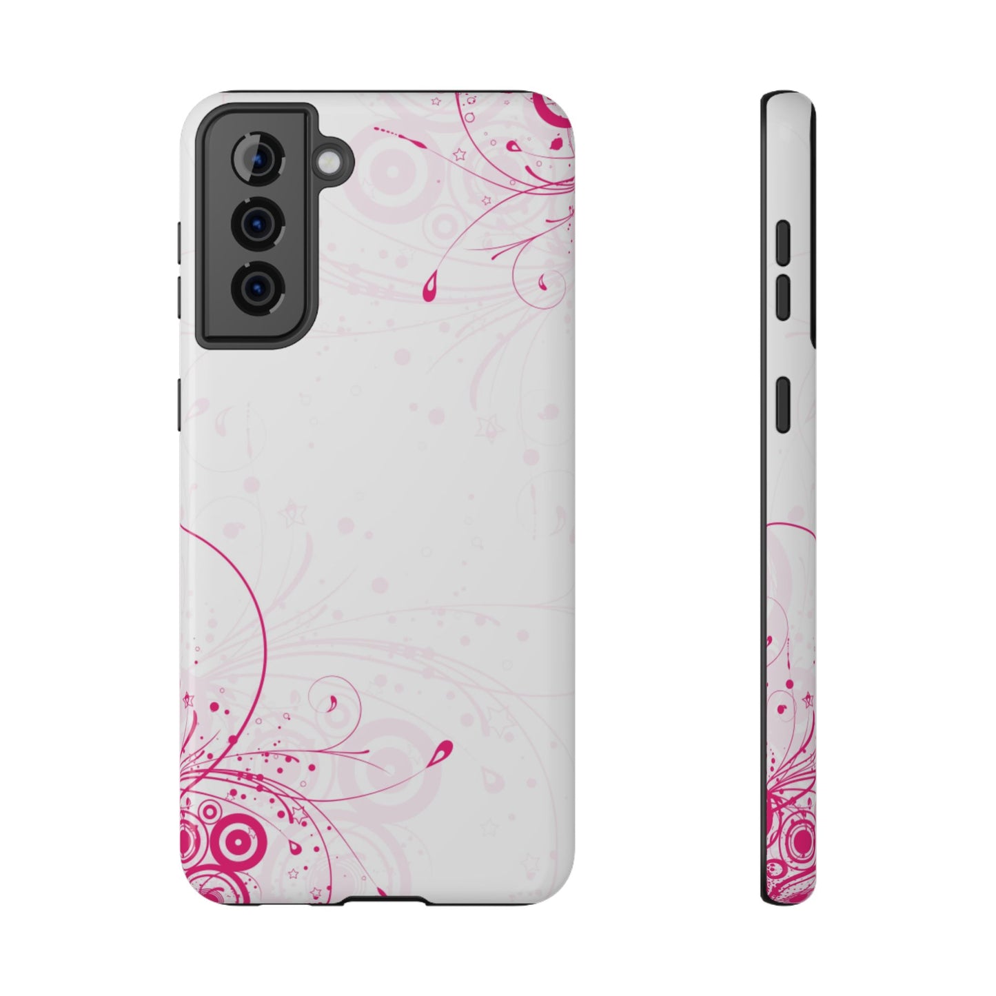 Pink Swirls Tough Samsung Case