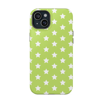 Green Stars MagSafe Tough iPhone Case