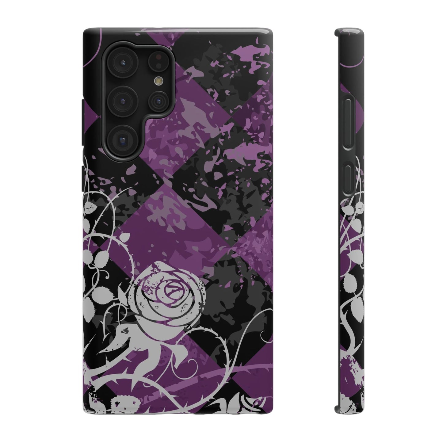 Checkered Rose Tough Samsung Case