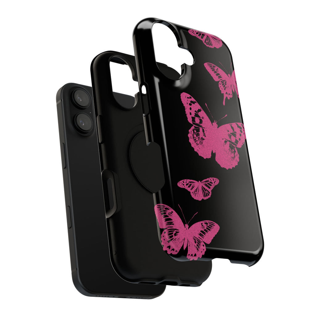 Pink Butterflies Tough iPhone Case
