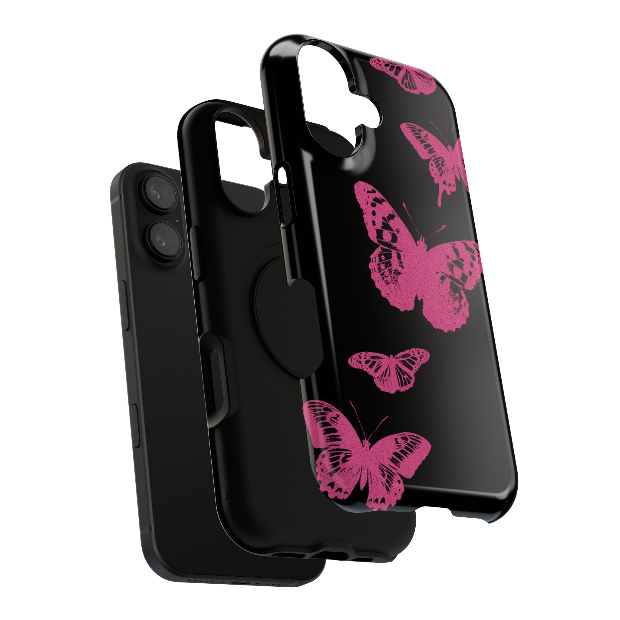 Pink Butterflies Tough iPhone Case