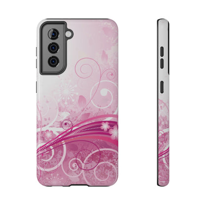 Pink Flowers Tough Samsung Case