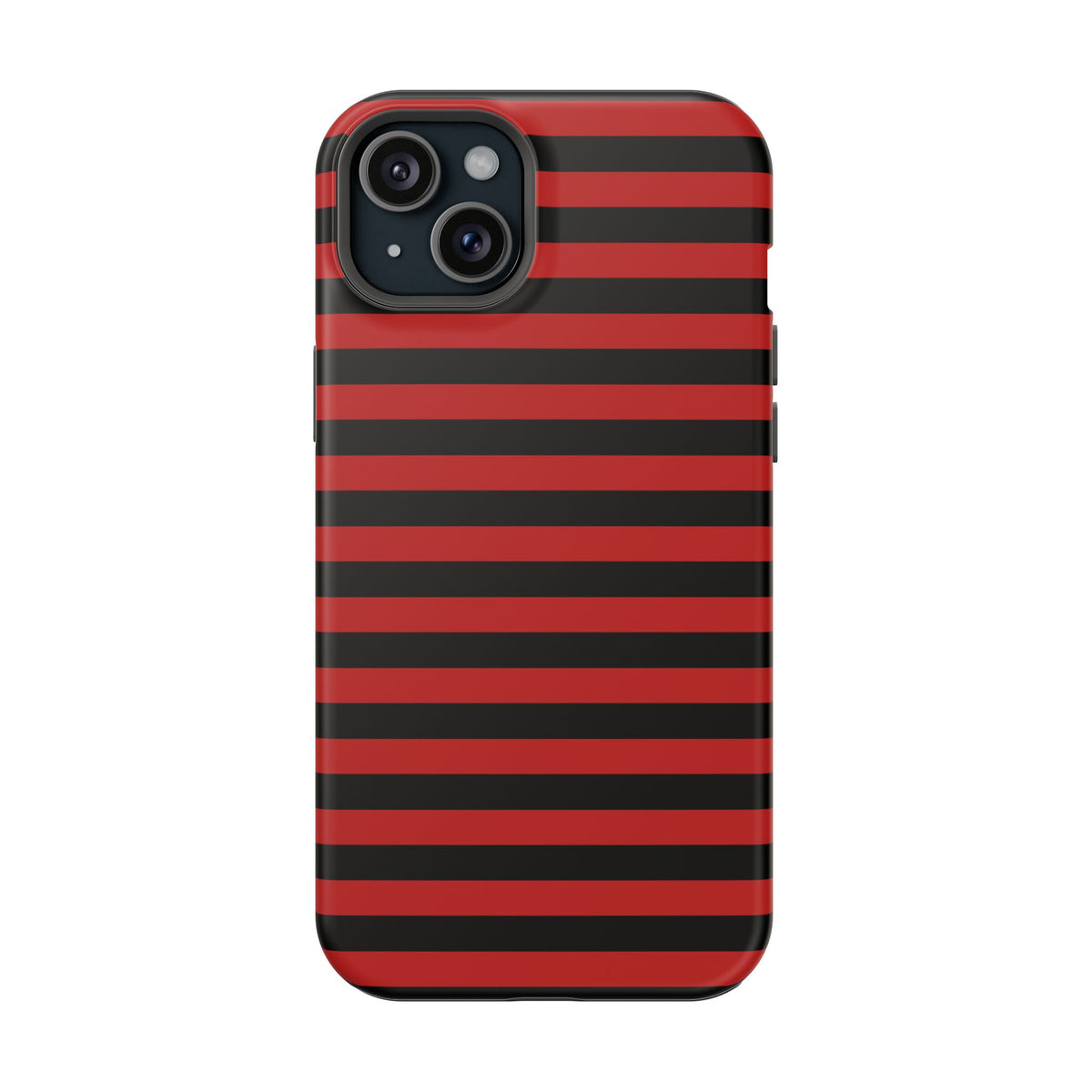 Red and Black Stripes Tough iPhone Case