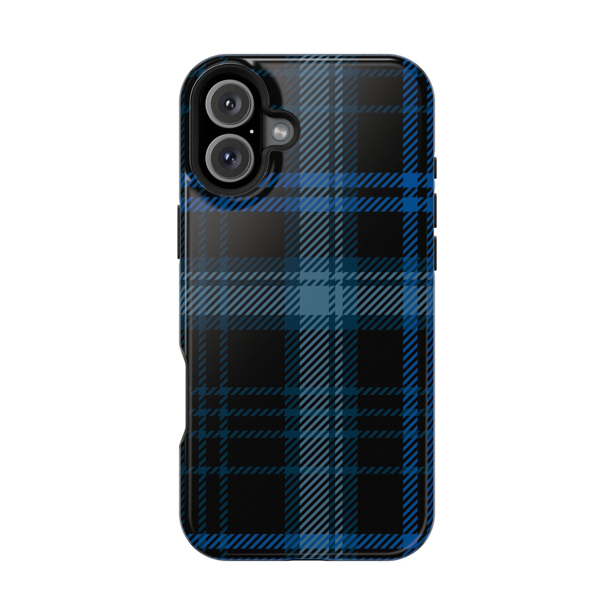Blue Plaid Tough iPhone Case
