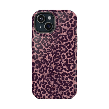 Purple Leopard MagSafe Tough iPhone Case