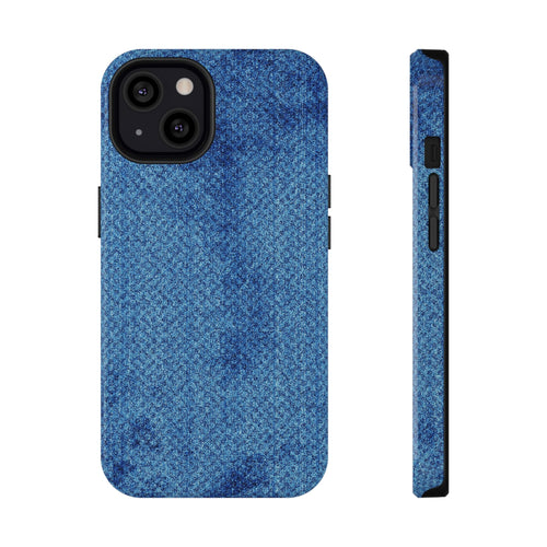 Blue Denim Tough iPhone Case