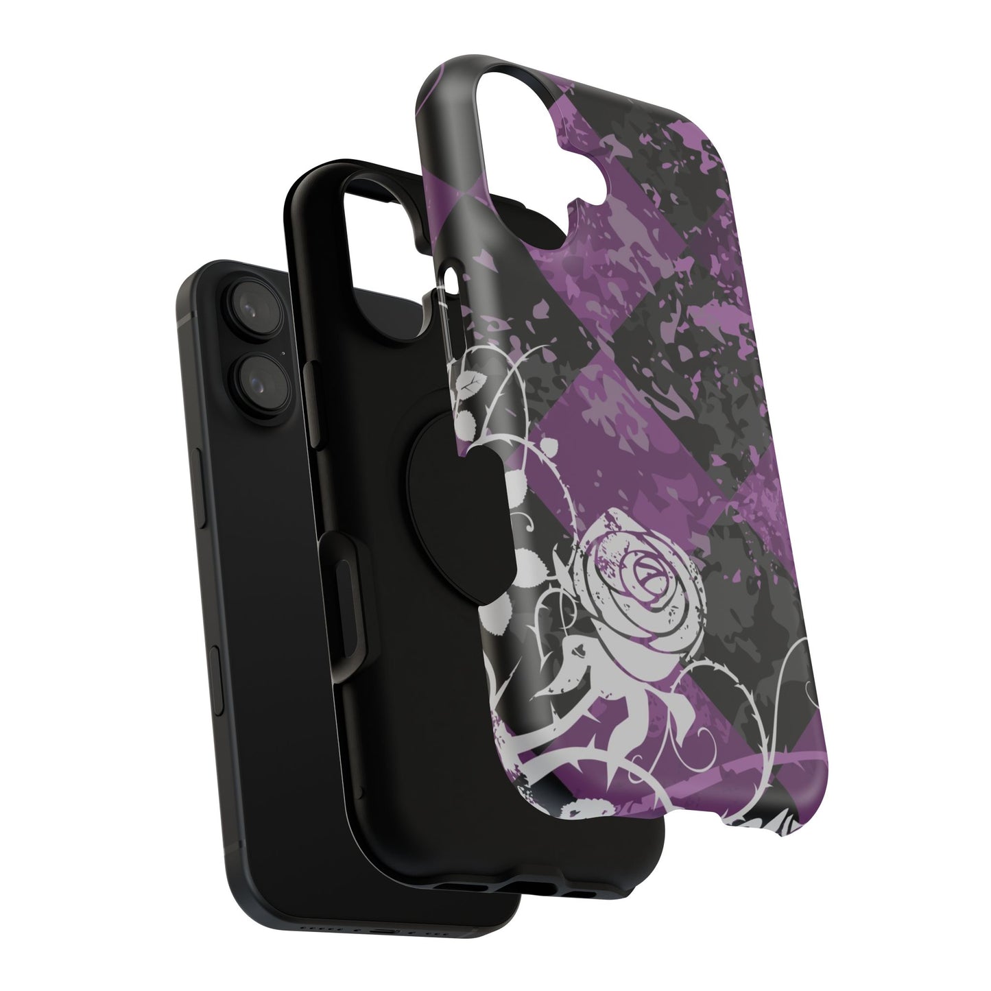 Checkered Rose Tough iPhone Case