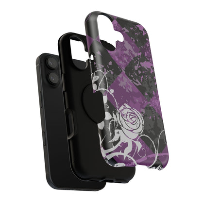 Checkered Rose Tough iPhone Case