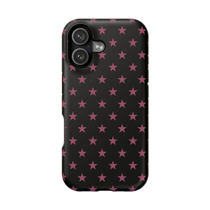 Burgundy Stars MagSafe Tough iPhone Case