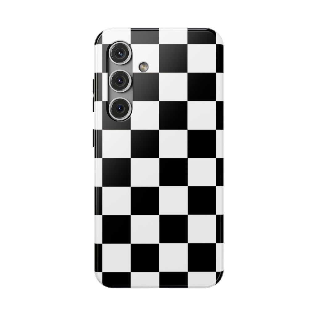 Black Grid Tough Samsung Case