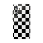 Black Grid Tough Samsung Case