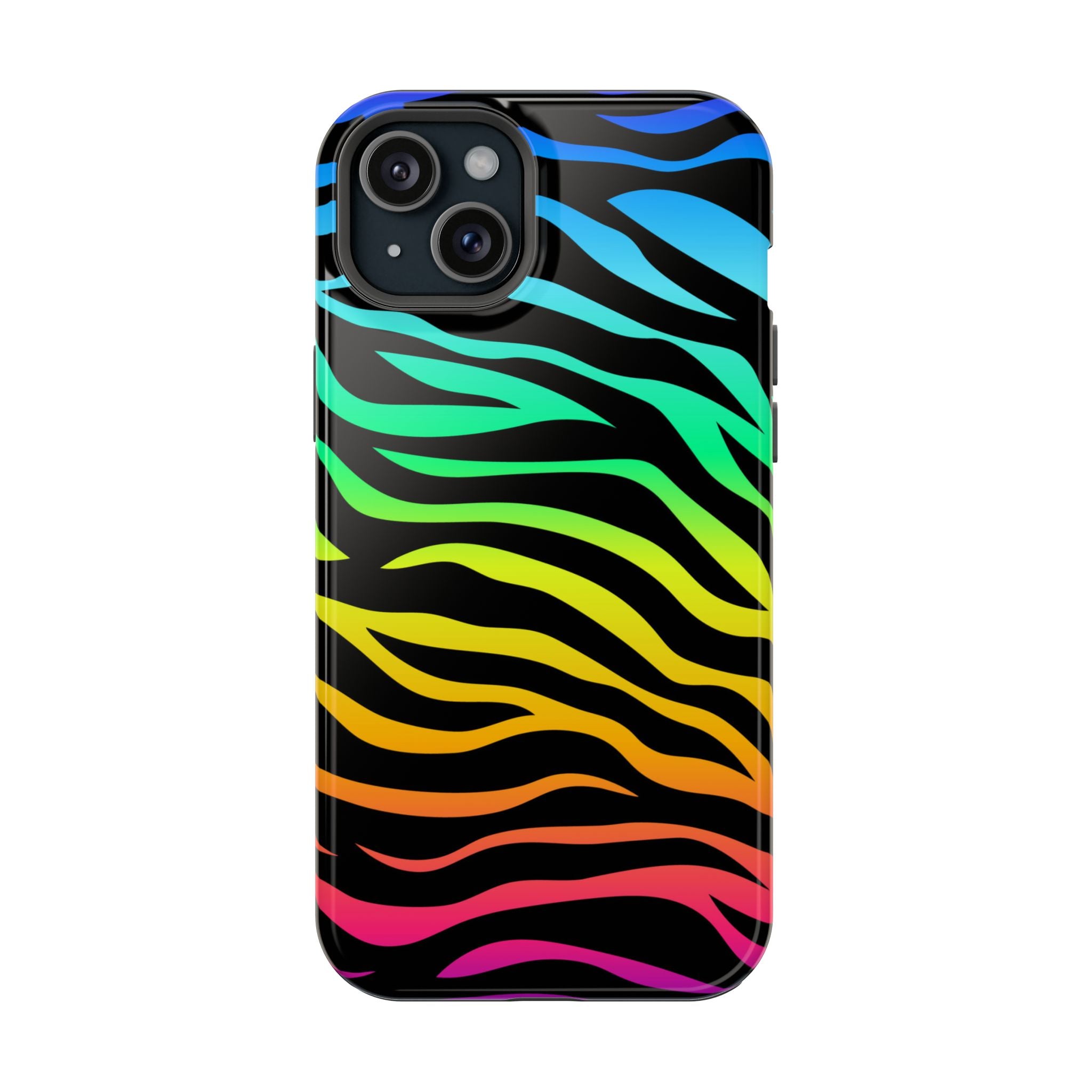 Neon Stripes Tough iPhone Case
