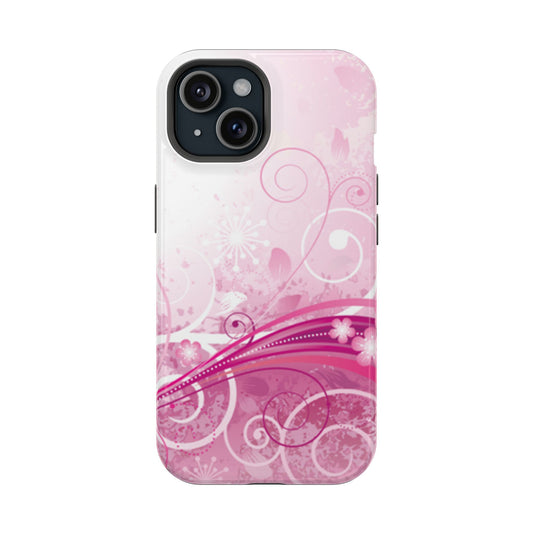 Pink Flowers Tough iPhone Case