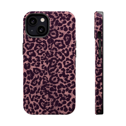 Purple Leopard MagSafe Tough iPhone Case