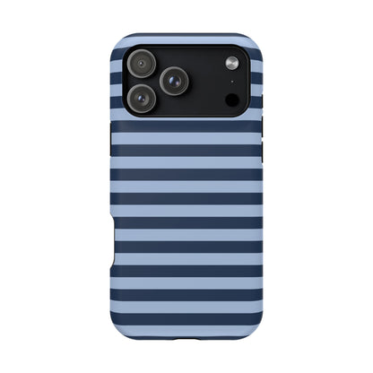 Blue Stripes MagSafe Tough iPhone Case